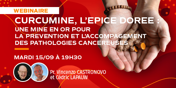 Curcumine, l'épice dorée : webinaire du Pr Castronovo avec Nutri-Logics